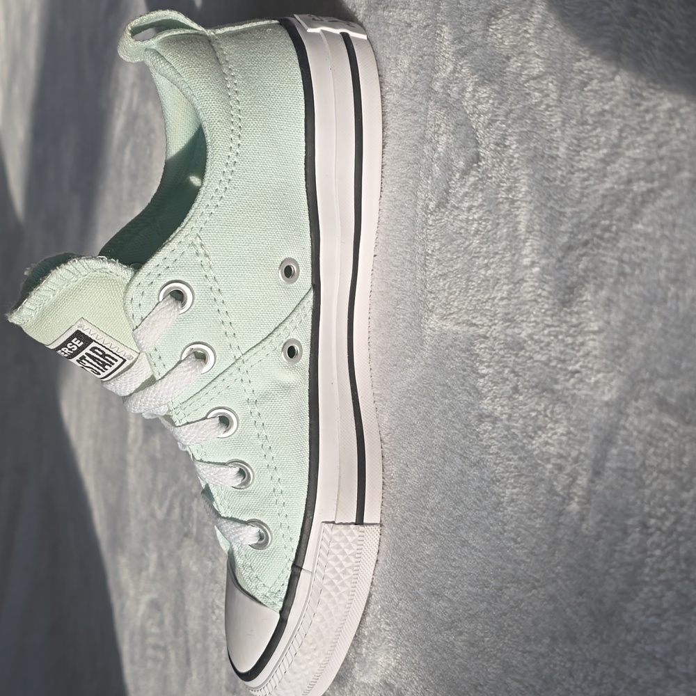 Converse All Star Mint Green Canvas Shoes - Picture 6 of 7
